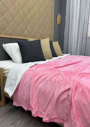 Плед класичний 200х220 см (+-5см) Рожевий (87-048) Київ