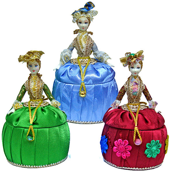 Сувенір лялька-скринька фарфорова Панночка Київ - фото 1