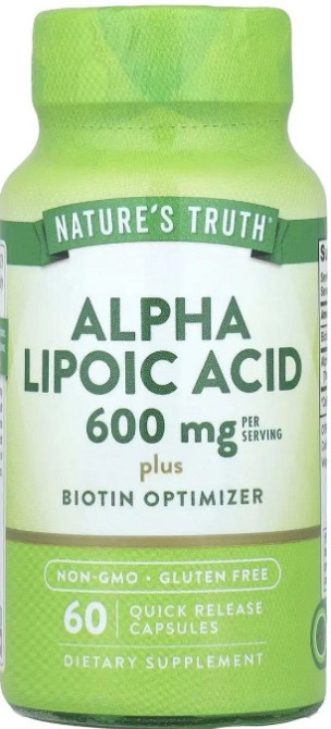 Альфа-ліпоєва кислота Nature's Truth Alpha Lipoic Acid 60 капс Київ - фото 1