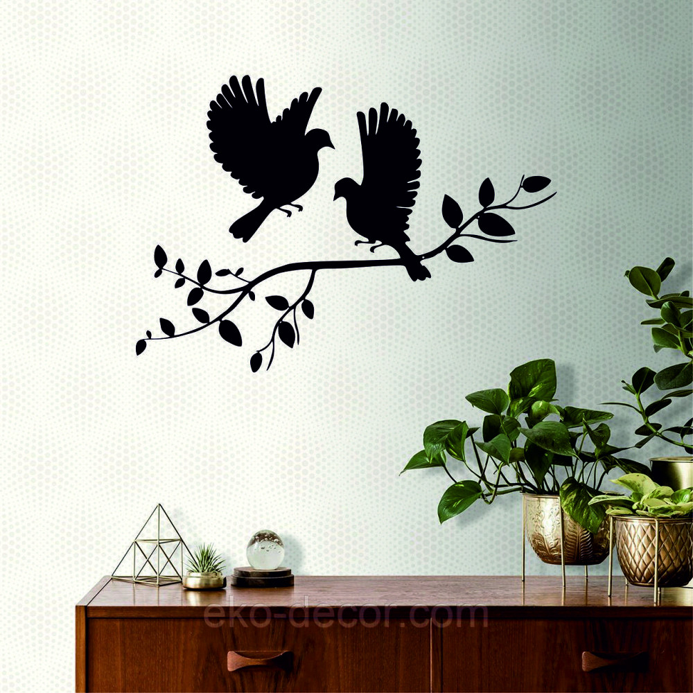 Декоративное настенное Панно «Птички Два голубя», Декор на стену Киев - изображение 3