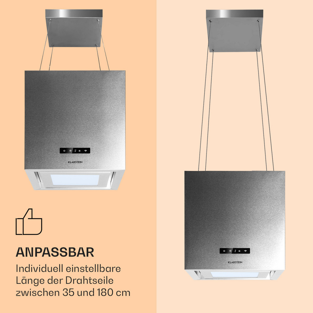 Люстра Smart Island hood 595м³/ч управление приложением LED панель серебристая (Германия, читать описание) Ровно - изображение 6