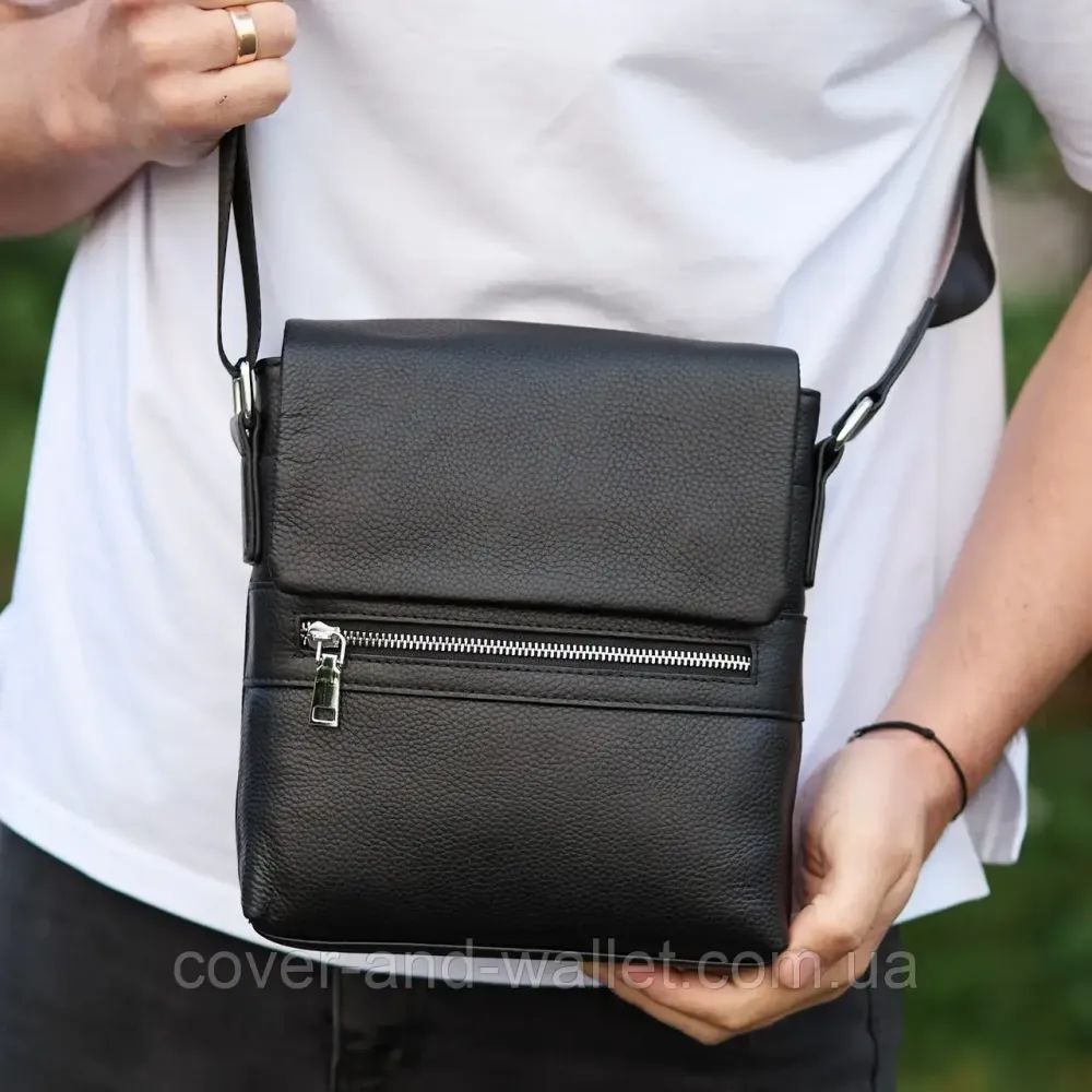 Мужская сумка-мессенджер классического дизайна из натуральной кожи флотар Rekarti 037 Киев - изображение 1