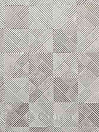 Обои виниловые на флизелине AdaWall Beta 1.06х10 геометрия фигуры квадраты серые серебристые 3д 1103-2 Киев