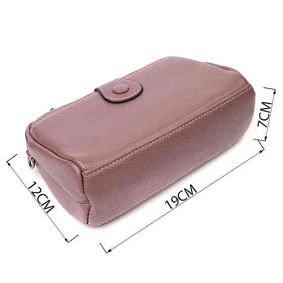 Замечательная сумка-клатч в стильном дизайне из натуральной кожи 22126 Vintage Пудровая Киев