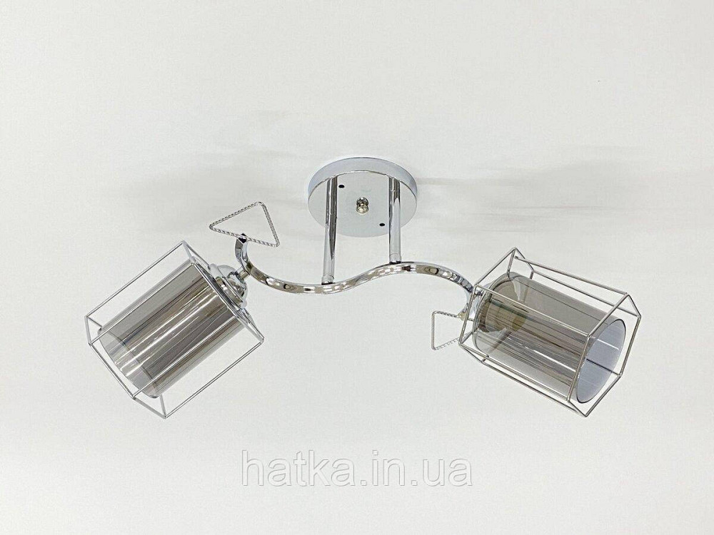 Потолочная люстра на 2 плафона 91179B/2 хром Киев - изображение 1