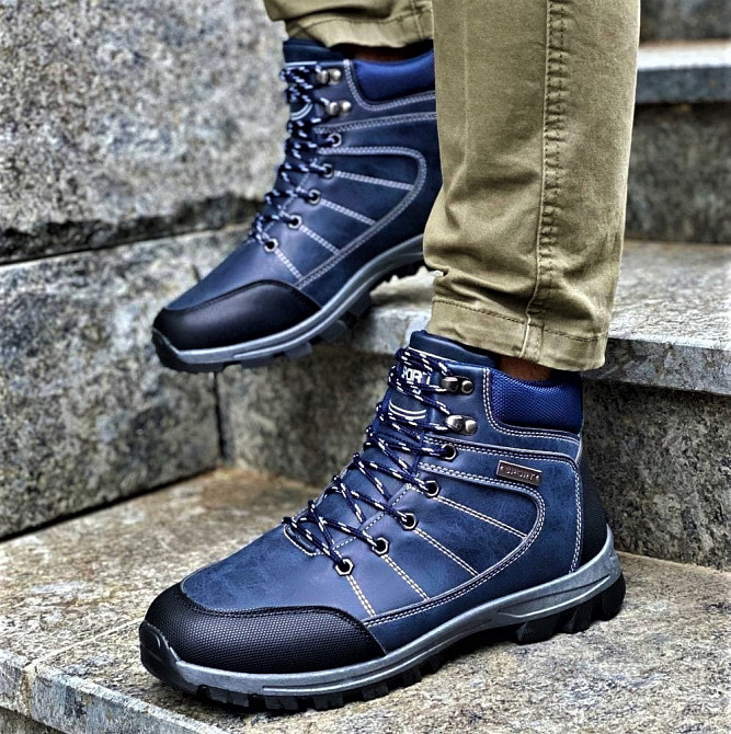 Черевики ЗИМНІ чоловічі Сині Кросівки з МЕХОМ (розміри: 41,42) — 0295 Дніпро - фото 1