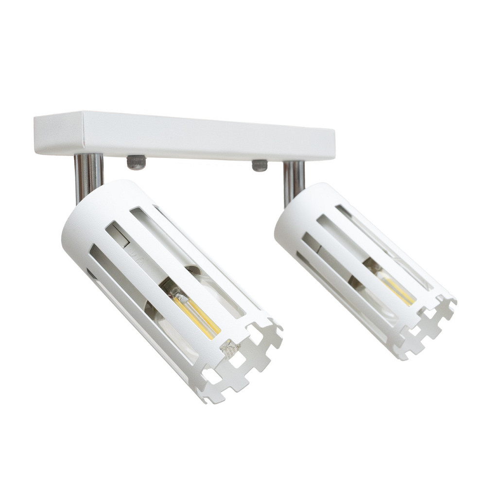 Светильник потолочный MSK Electric Teramo спот поворотный на два плафона белый NL 18050-2 WH Одесса - изображение 1