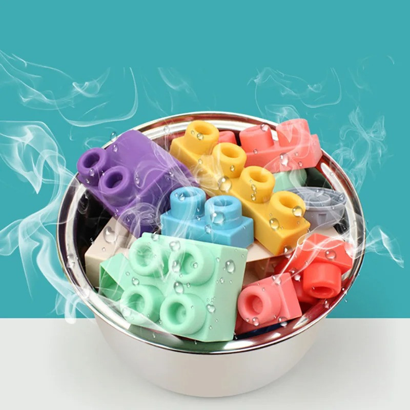 М'який силіконовий конструктор для дітей Soft rubber building blocks 40 шт Кам'янець-Подільський - фото 8