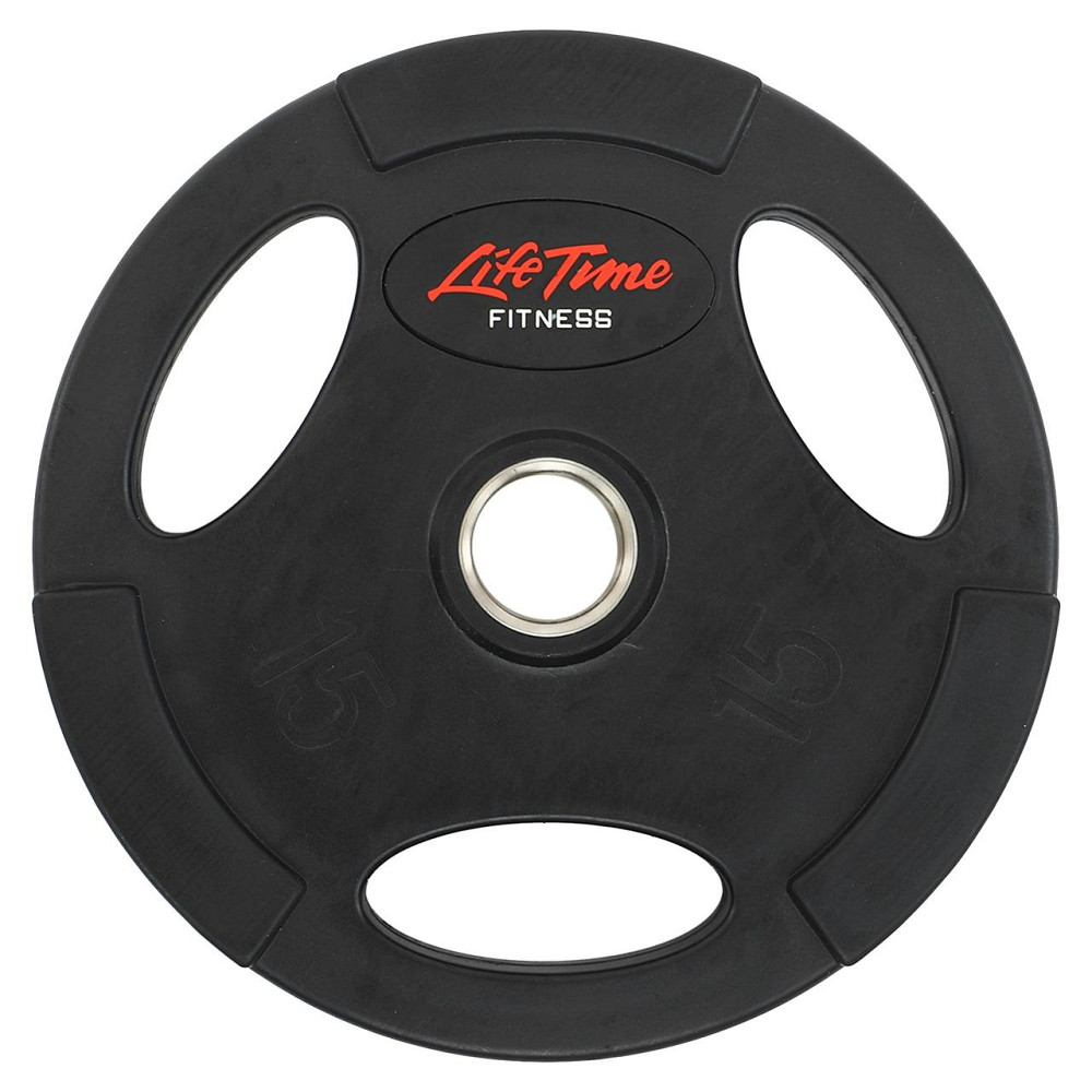 Блин (диск) обрезиненный 15 кг 51 мм LIFE-80154B-15 Гантели, гири, штанги и диски Киев - изображение 3