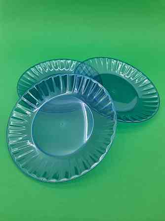 Тарілка 205 мм склоподібна, блакитна, 10 шт/уп Харків