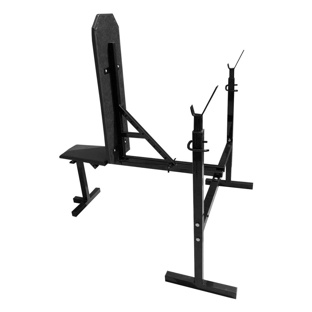 Лавка для жиму зі стійками 40 на 40 мм регульована Чорний Київ - фото 5