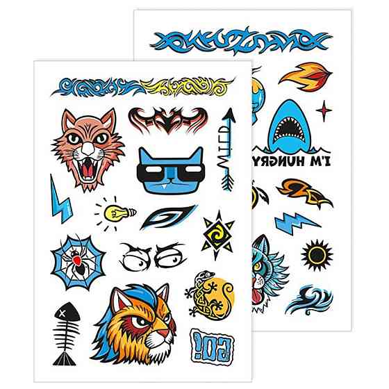 Временные татуировки для старших мальчиков Акула 10100699, 2 листа Винница
