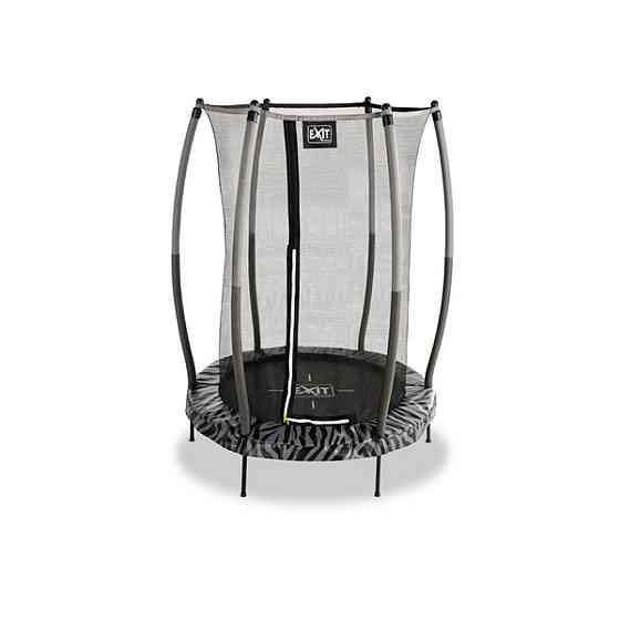 Батут дитячий EXIT Tiggy 140 см сірий із внутрішньою сіткою Київ