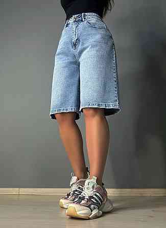 Шорты женские джинсовые Vanver 2050 бермуды стрейчевые большие размеры голубые, голубой, 33, 33, 88 см, 120 см Киев