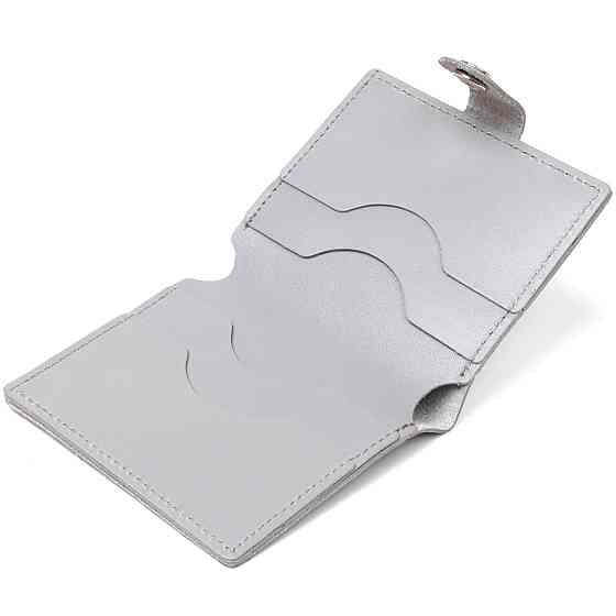 Практичное портмоне из натуральной кожи Shvigel 16514 Серый Киев