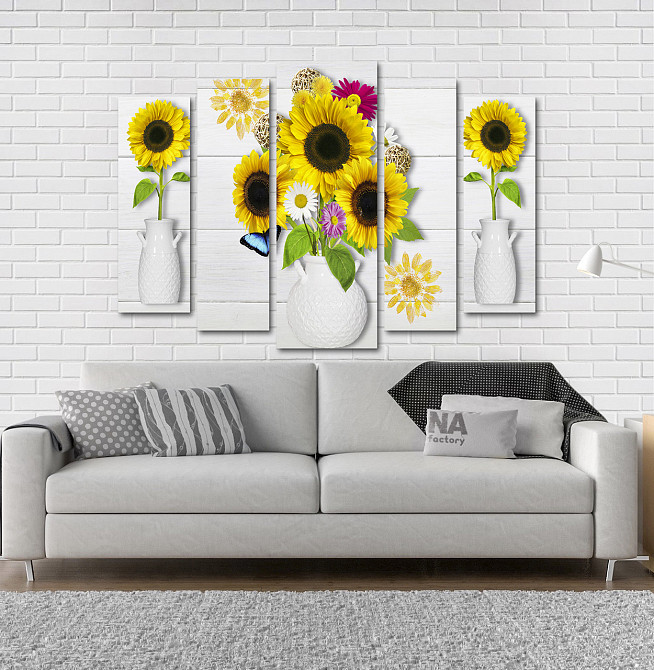 Модульная картина Подсолнухи Art-199_5 Киев - изображение 2