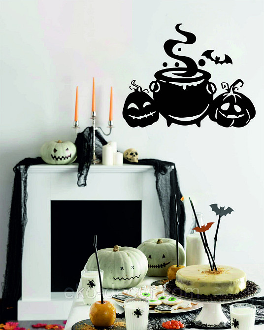 Декоративне настінне Панно «Коток відьми», Декор на стіну 110*85 см, Чорний Київ - фото 4