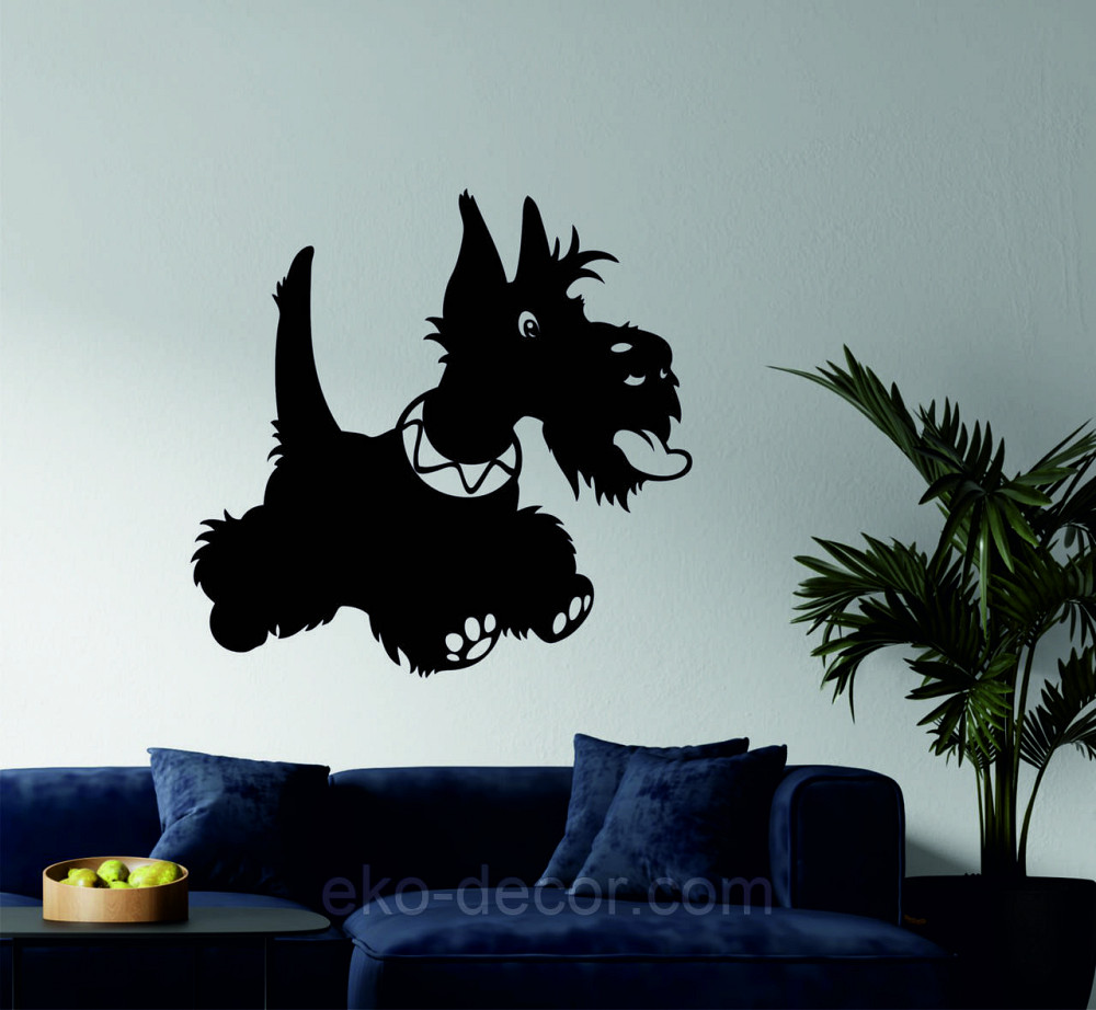 Декоративне настінне Панно «Шотланський тер'єр», Декор на стіну Чорний Київ - фото 2