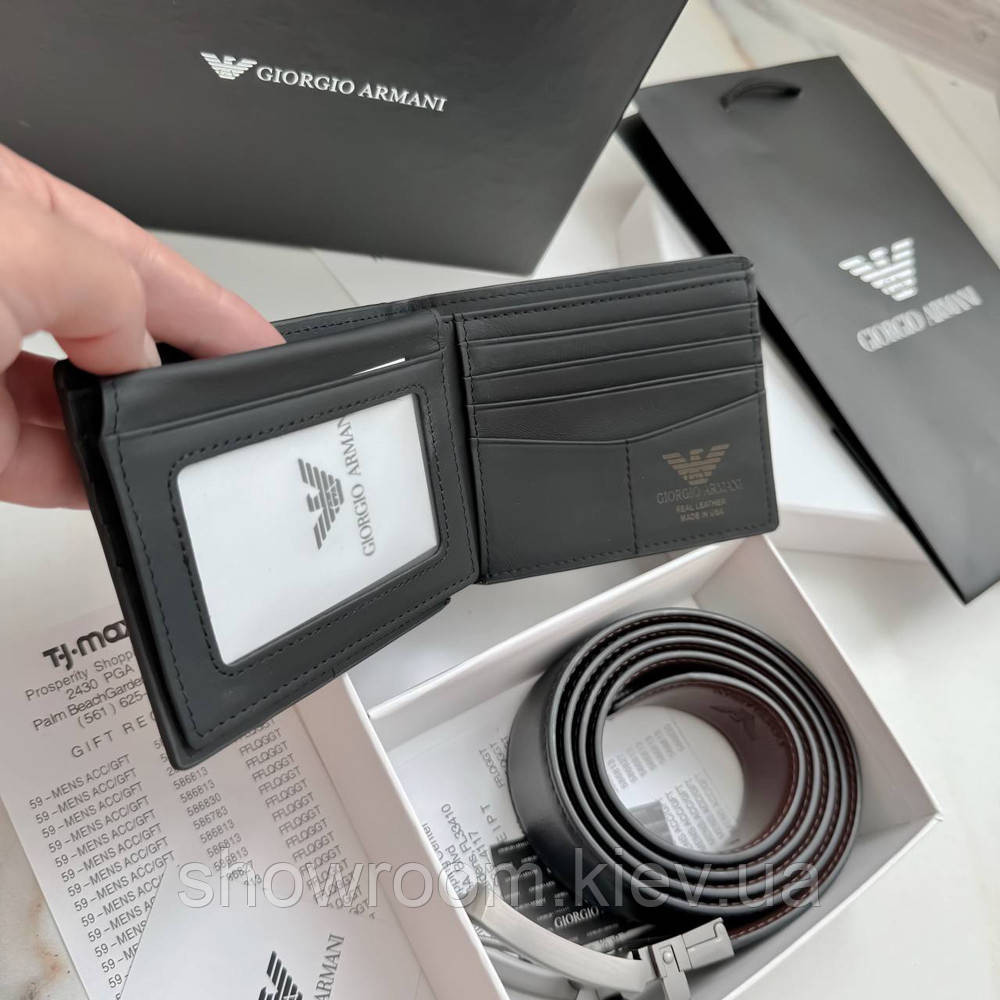 Чоловічий подарунковий набір ремінь та гаманець Levis (519) Київ - фото 4