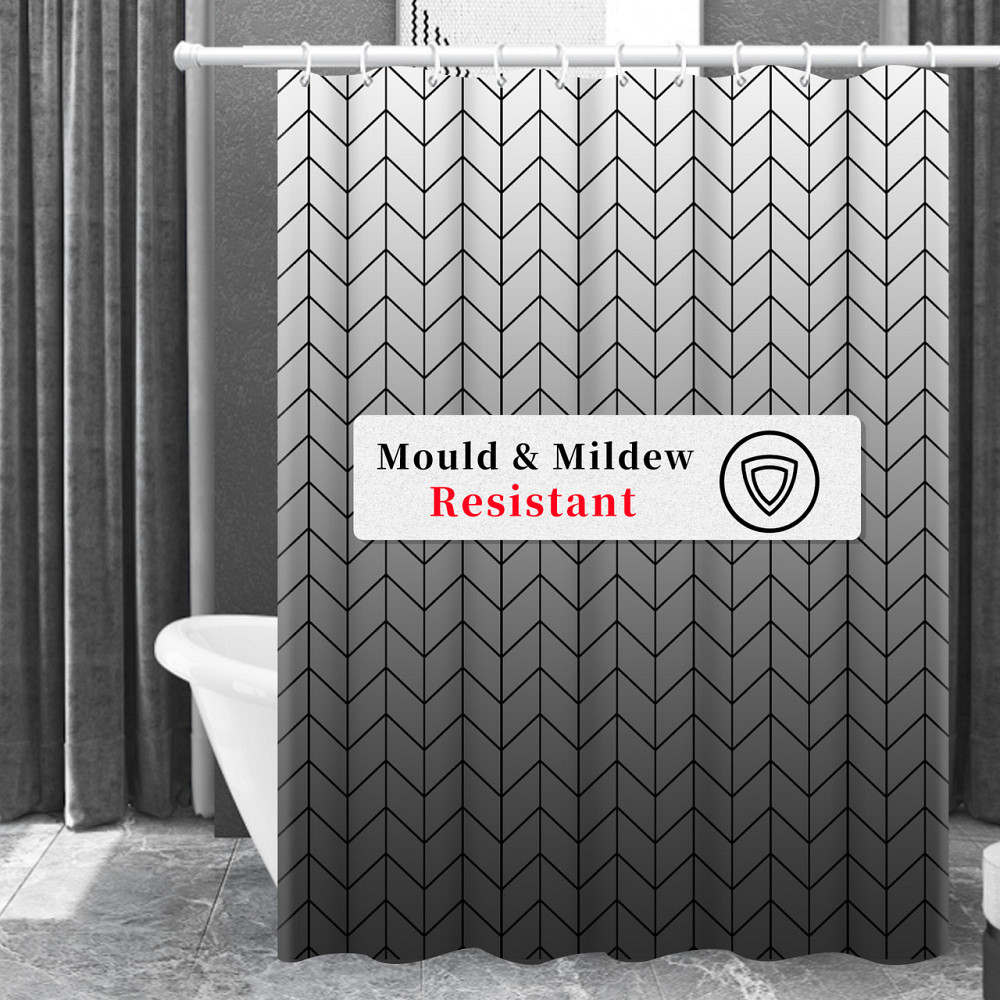 Шторка для ванны водонепроницаемая Bathlux 180x180 см с кольцами, занавеска для ванной комнаты Каменец-Подольский - изображение 3