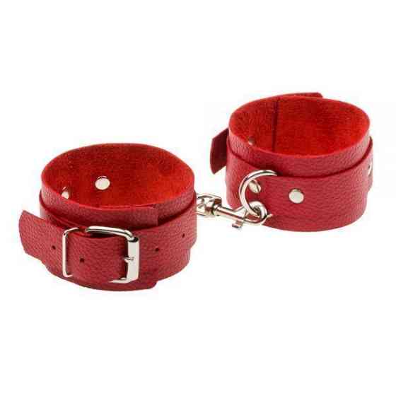 Оковы Leather Standart Leg Cuffs, Red Sex Aura Київ