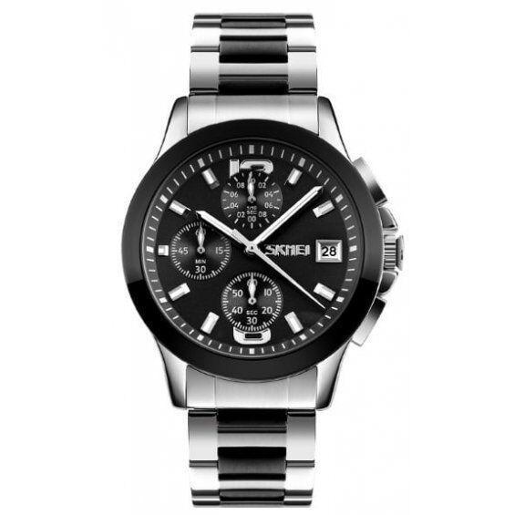 Мужские часы Skmei 9126 с хронографом Черный Винница - изображение 4