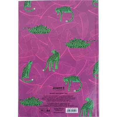 Книга записна Axent Leopard А4 у твердій обкладинці 96 аркуші клітинка, рожева (8422-555-A) Вінниця