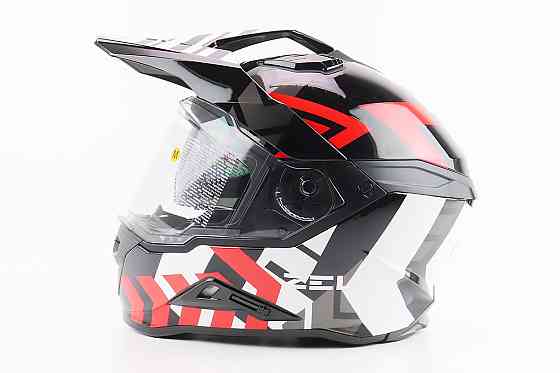 Шолом кросовий/ендуро/АТV SOLID ZS-913 M, ЧОРНИЙ з червоно-білим Киев