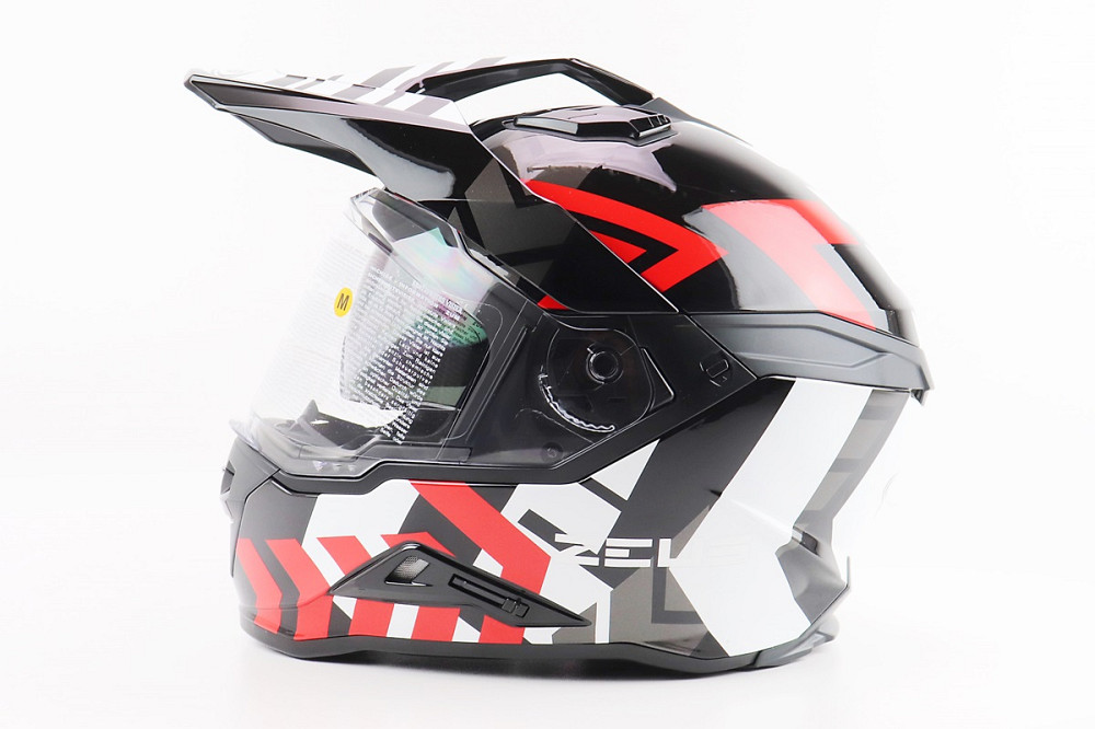 Шолом кросовий/ендуро/АТV SOLID ZS-913 M, ЧОРНИЙ з червоно-білим Киев - изображение 3