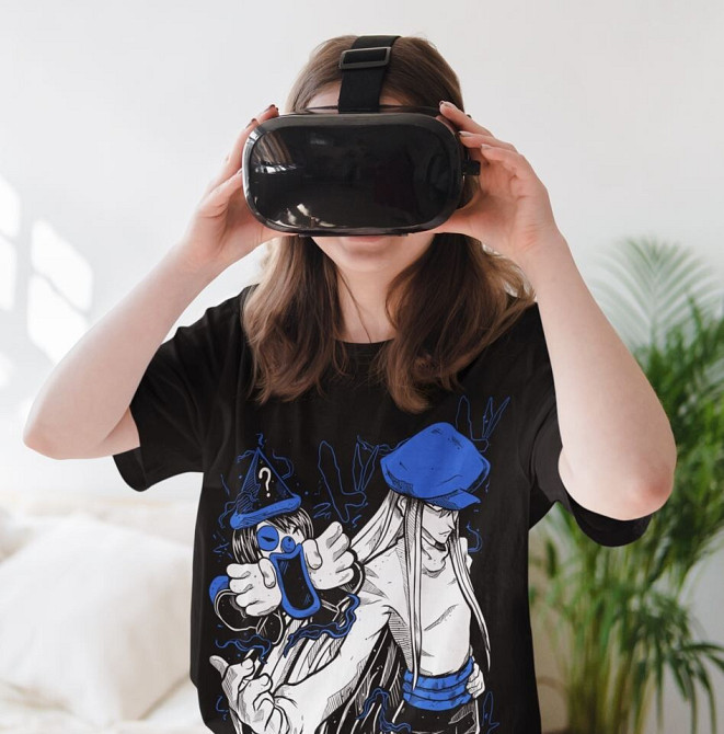 Футболка чоловіча з аніме принтом Мисливець × Мисливець оверсайз (S/M/L) Чорний AnimeJ1037 Дніпро - фото 2