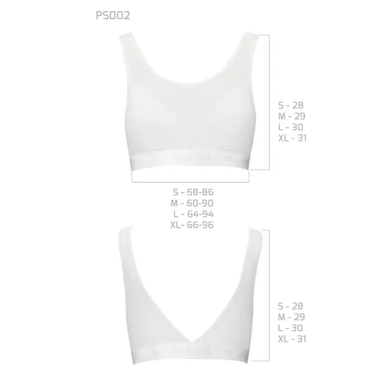 Топ з прозорою вставкою Passion PS002 TOP S, white Львів