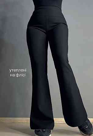 Лосини жіночі Kenalin W18 кльош утеплені з флісом пуш ап чорні, чорний, XS Київ