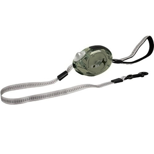 Flamingo Dogx2GO Belt Glassy L ФЛАМИНГО БЕЛТ ГЛАССИ поводок рулетка для собак до 35кг, светоотражающая лента 2м Киев - изображение 1