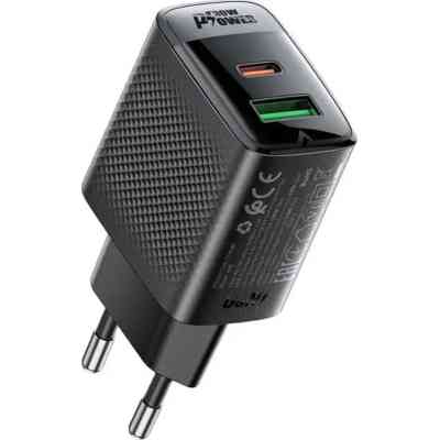 Зарядний пристрій Acefast 2xUSB 30W (USB-C+USB-A) Gan A98 Black (6974316283263) Вінниця