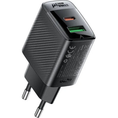 Зарядний пристрій Acefast 2xUSB 30W (USB-C+USB-A) Gan A98 Black (6974316283263) Вінниця - фото 3