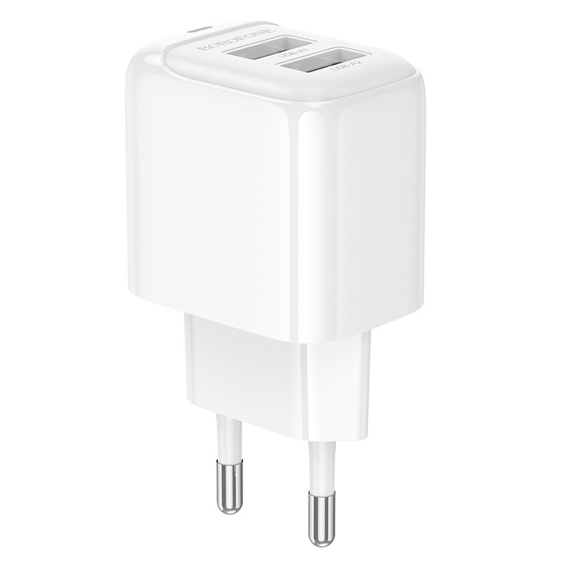 Мережевий зарядний пристрій BOROFONE BAS41A Potential dual-port charger White Одеса - фото 4