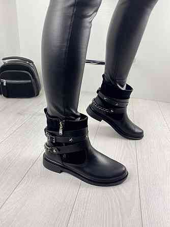 Черевики жіночі M.KRAFT чорні шкіра+замша натуральна 37р. (2505) Коломия