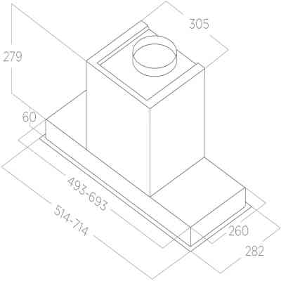 Витяжка кухонна Elica HIDDEN ADVANCE PLUS IX/A/52 Вінниця