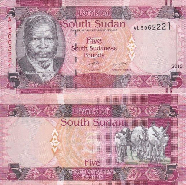 Південний Судан / South Sudan 5 pounds 2015 UNC Полтава - фото 1