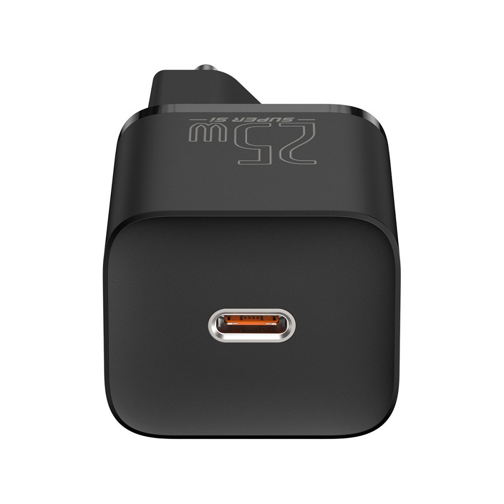 Мережевий зарядний пристрій Baseus Super Si Quick Charger 1C 25W EU Sets, колір чорний (With Mini, колір білий Cable Type-C - Одеса - фото 4