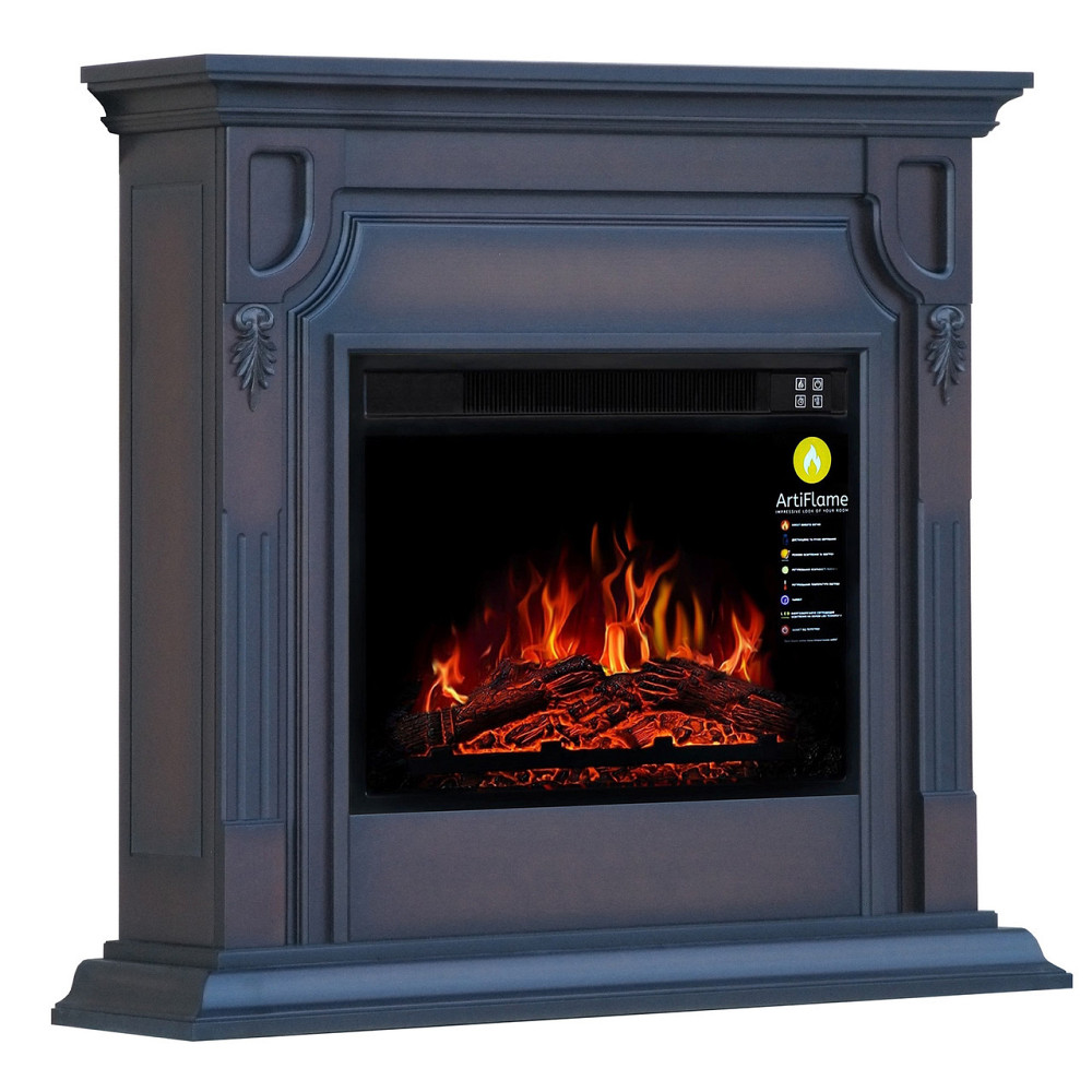 Камінокомплект кутовий ArtiFlame TORONTO AF23S МАХАГОН КОРИЧНЕВИЙ АНТИК (зі звуком) Львів - фото 1