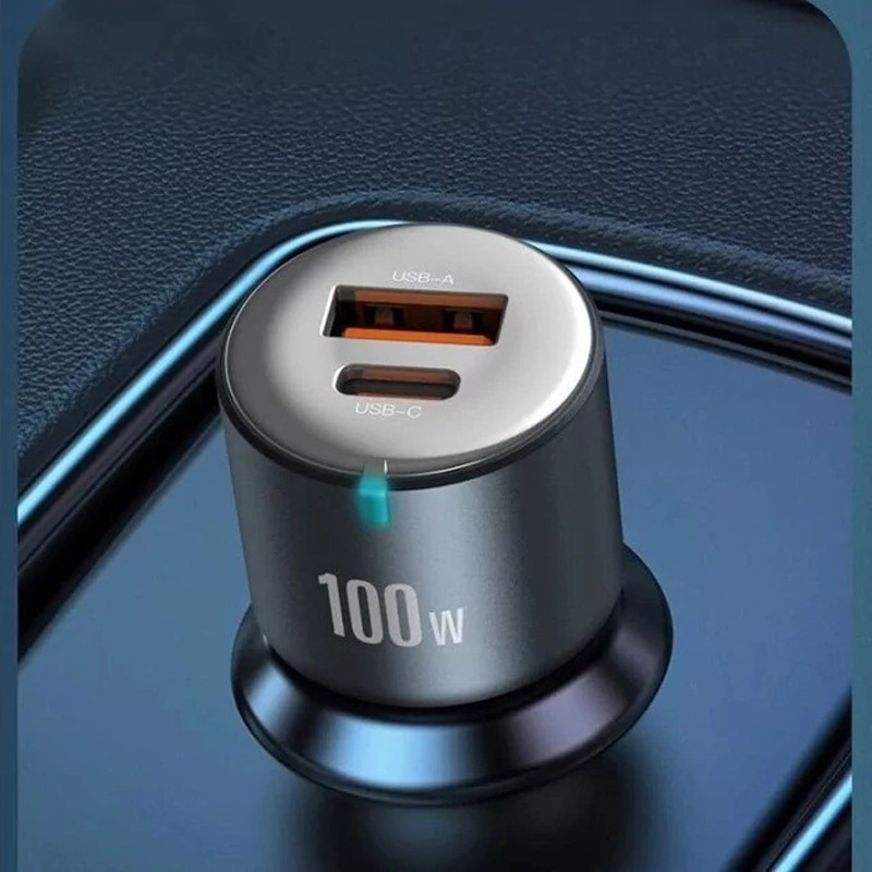 Автомобільний зарядний пристрій XO CC47 PD65W+USB35W (100W) Tarnish Black Рівне - фото 2