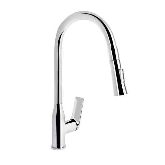 Смеситель для кухни Qtap Vlasta New с выдвижным изливом QTVLA344CRM45646 Chrome Киев