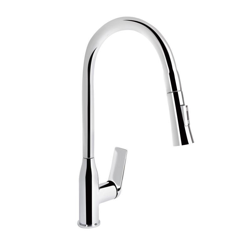 Смеситель для кухни Qtap Vlasta New с выдвижным изливом QTVLA344CRM45646 Chrome Киев - изображение 1