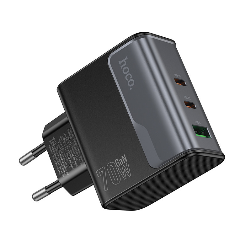 Мережевий зарядний пристрій HOCO CS75A Star Speed PD70W(2C1A) charger midnight black Одеса - фото 5