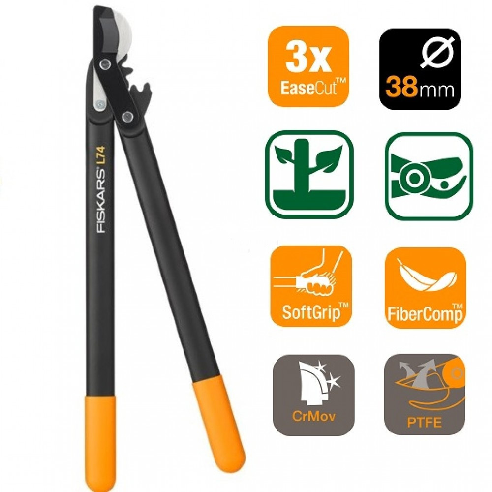 Площинний Гілкоріз із загнутими лезами Fiskars (M) "L74" (1000582/112290) Неіржавка сталь Нововолинськ - фото 5