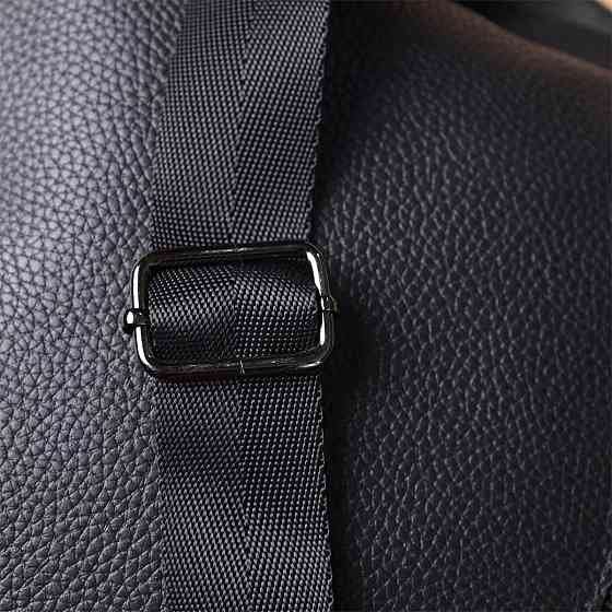 Тонкая сумка для мужчин через плечо из натуральной кожи Черная (SHVIGEL) Киев