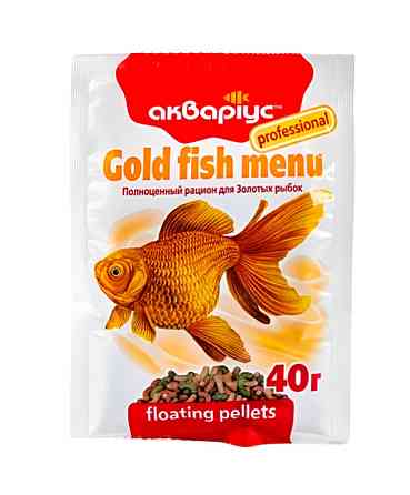 Корм для риб Gold Fish Menu (Голд Фіш Меню) потопаючі пелети для золотих рибок 40 г, Акваріус Київ