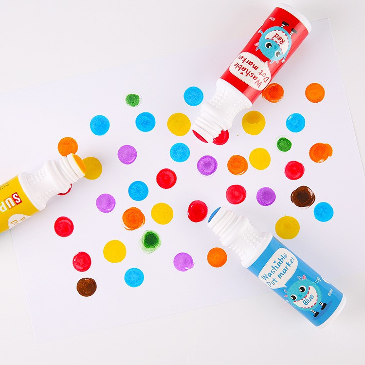 Набор пальчиковых маркеров DOT для творчества, точечные, пальчиковые краски для рисования и живописи на водной основе,3 цвета Каменец-Подольский - изображение 7