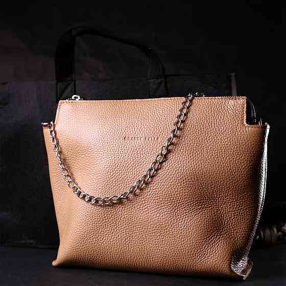 Лаконічна містка сумка для жінок з натуральної шкіри (GRANDE PELLE) Київ